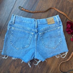 Lee vintage raw hem distressed high waisted shorts